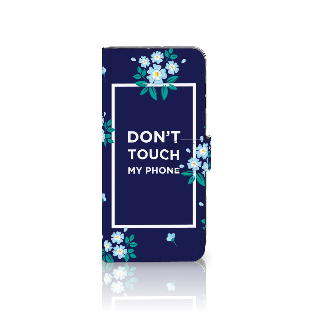 Samsung Galaxy A16 4G/5G Portemonnee Hoesje Flowers Blue DTMP voorkant