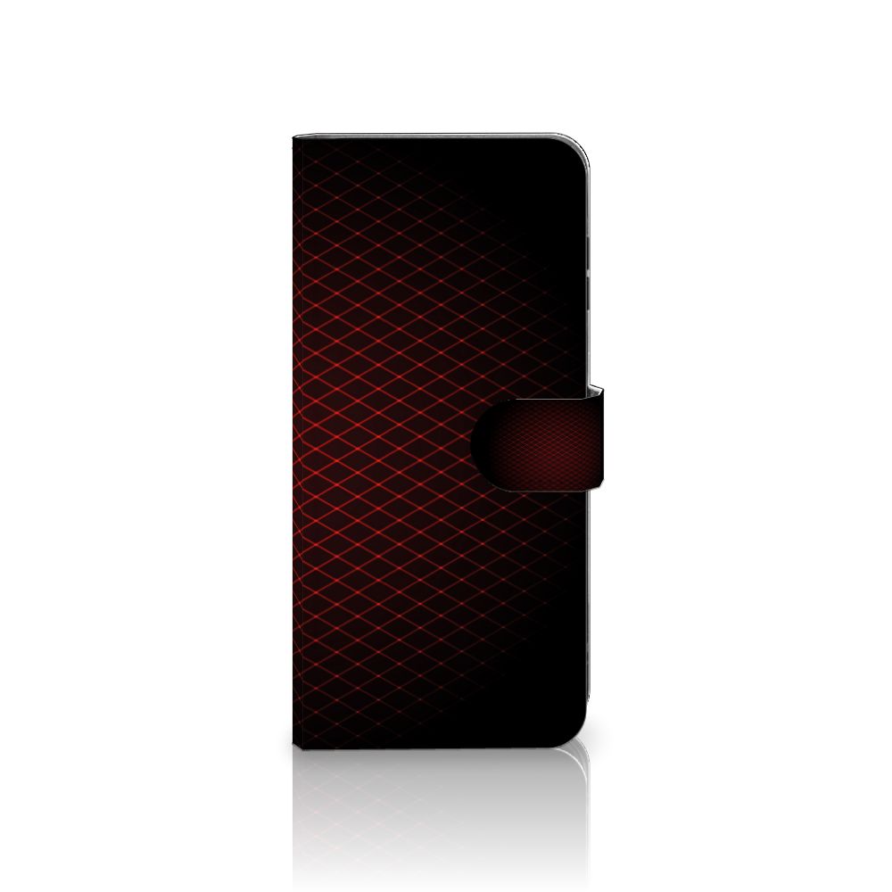Samsung Galaxy A16 4G/5G Telefoon Hoesje Geruit Rood hoesje design geruit aanzicht