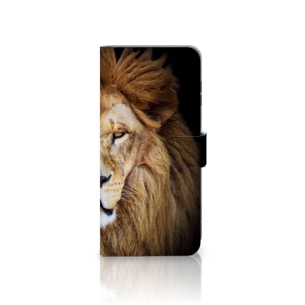 Samsung Galaxy A16 4G/5G Telefoonhoesje met Pasjes Leeuw design leeuw aanzicht