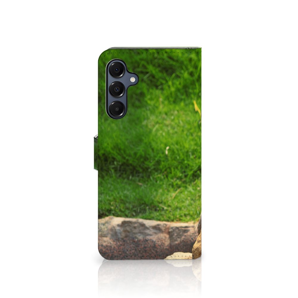 Samsung Galaxy A16 4G/5G Telefoonhoesje met Pasjes Panda groen design voorkant