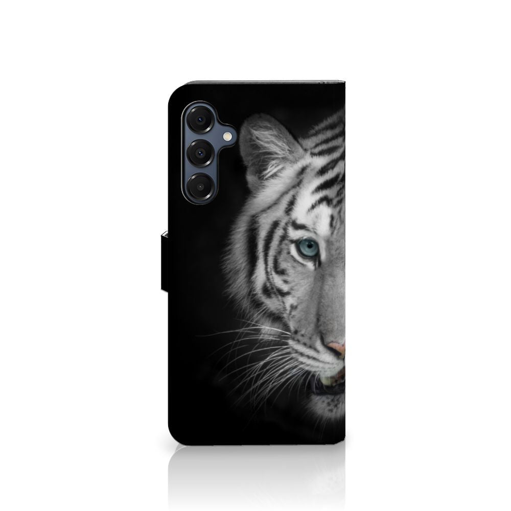 Samsung Galaxy A16 4G/5G Telefoonhoesje met Pasjes Tijger tijger design zijaanzicht