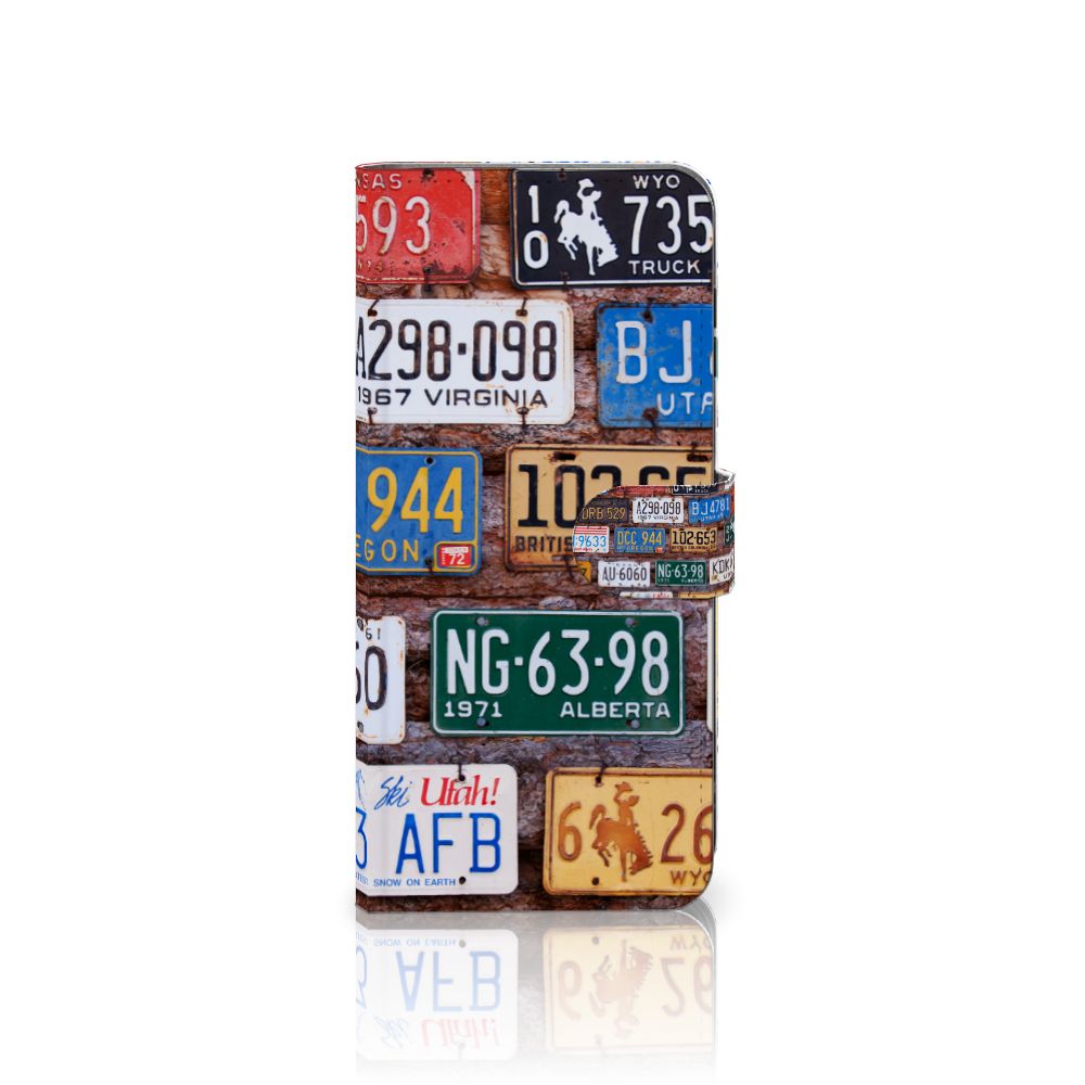 Samsung Galaxy A16 4G/5G telefoonhoesje met foto kentekenplaten collage voorkant