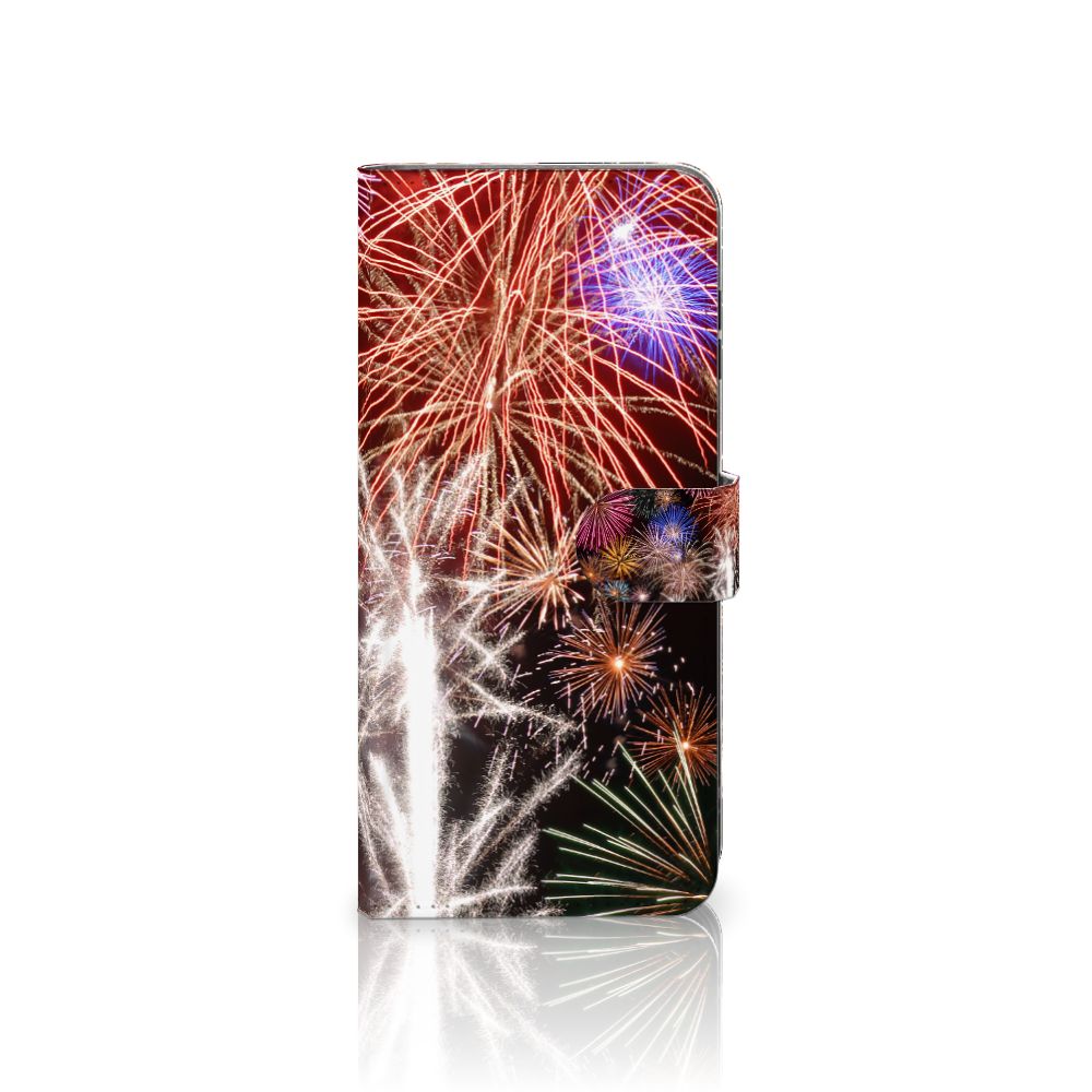 Samsung Galaxy A16 4G/5G Wallet Case met Pasjes Vuurwerk wallet case vuurwerk design voorkant