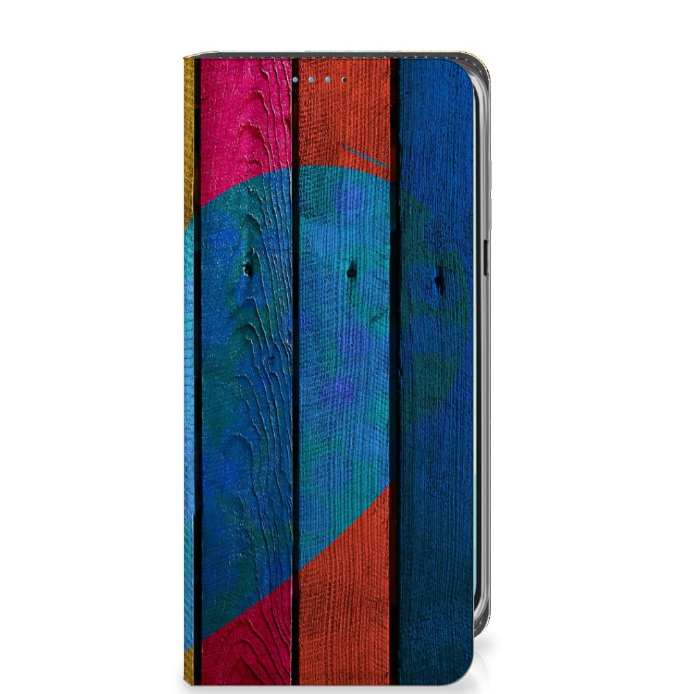 Samsung Galaxy A16 5G/4G Book Wallet Case Wood Heart cadeau voor je vriend designkleurige print aanzicht