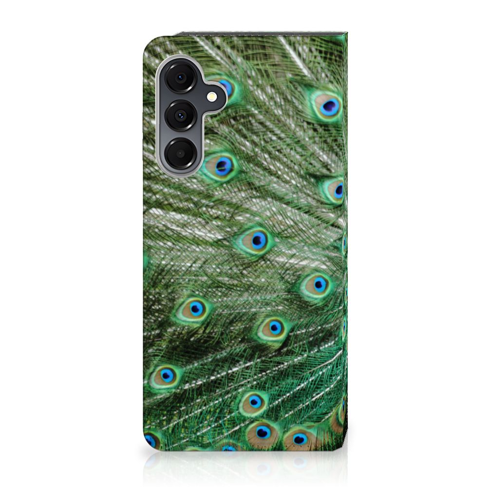 Samsung Galaxy A16 5G/4G Hoesje maken Pauw design pauwenveren aanzicht