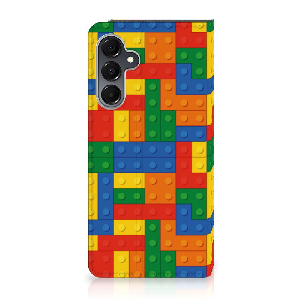 Samsung Galaxy A16 5G/4G Hoesje met Magneet Blokken design Blokken aanzicht