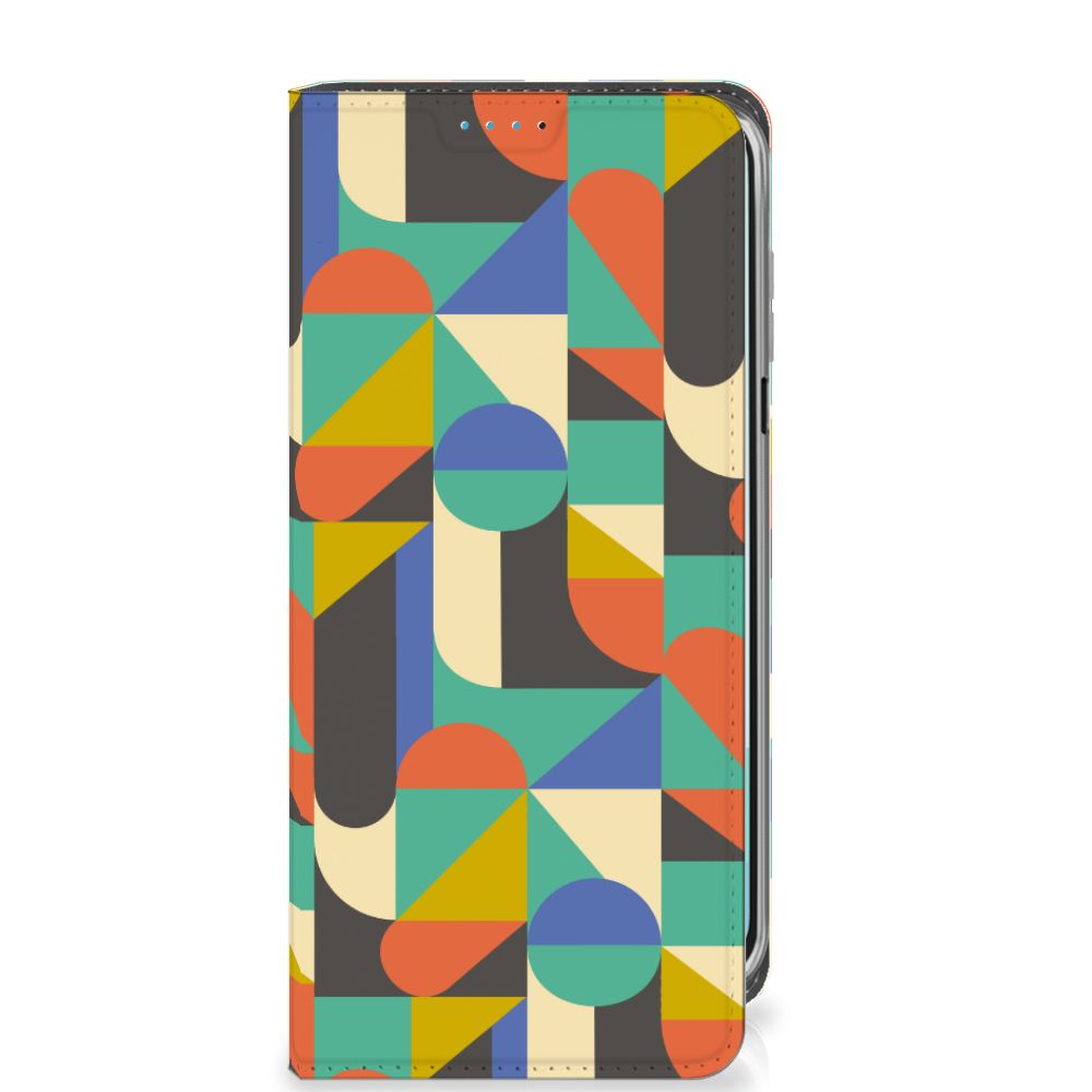 Samsung Galaxy A16 5G/4G Hoesje met Magneet Funky Retro design kleurrijk aanzicht