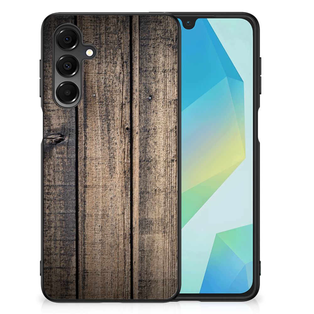 Samsung Galaxy A16 5G/4G Houten Print Telefoonhoesje Steigerhout achterkant houtprint