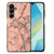 Samsung Galaxy A16 5G/4G Marmeren Print Telefoonhoesje Marmer Oranje design marmer voorkant