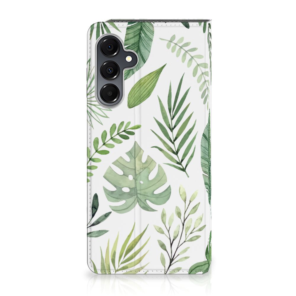 Samsung Galaxy A16 5G/4G Smart Cover Leaves bladeren groen voorzijde