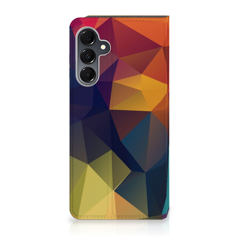 Samsung Galaxy A16 5G/4G Stand Case Polygon Color design kleurrijke driehoeken aanzicht