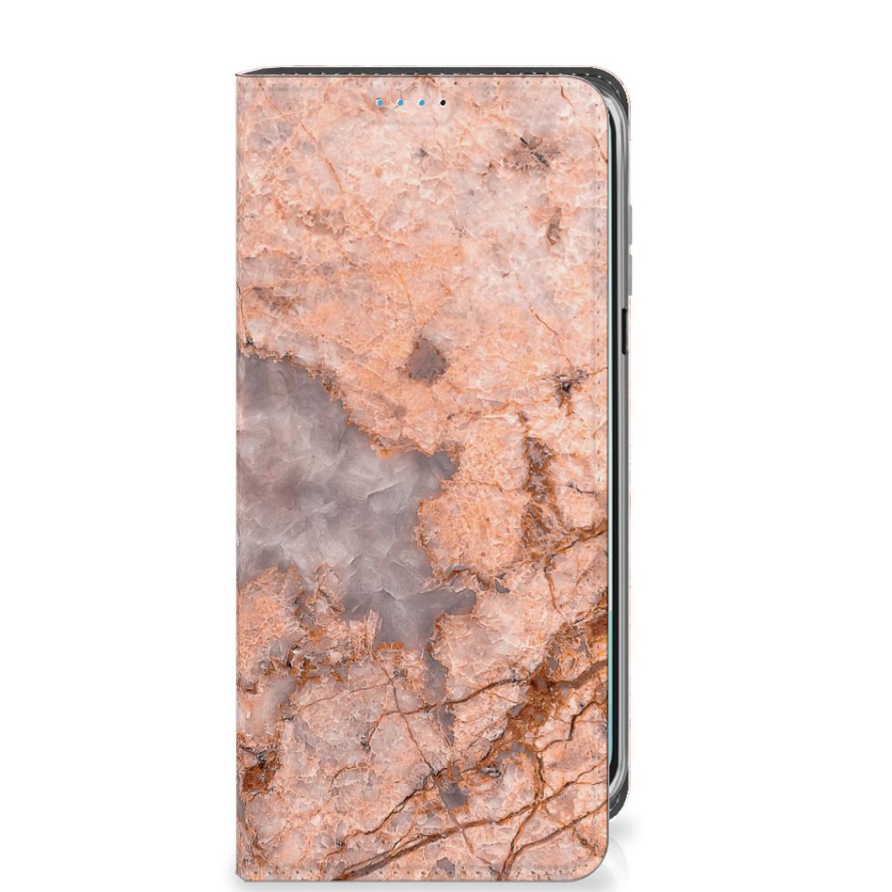 Samsung Galaxy A16 5G/4G Standcase Marmer Oranje design marmer aanzicht