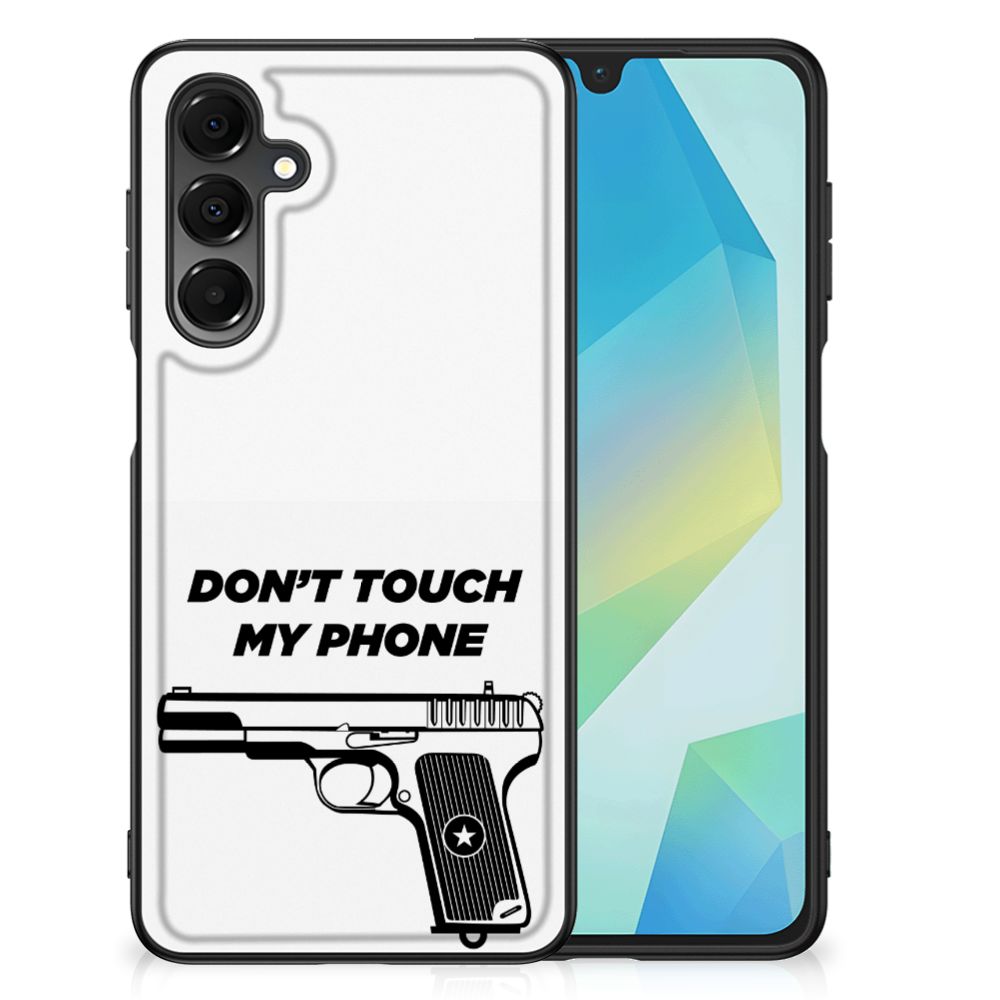 Samsung Galaxy A16 5G/4G Telefoon Hoesje Pistol DTMP back cover don't touch my phone design voorkant
