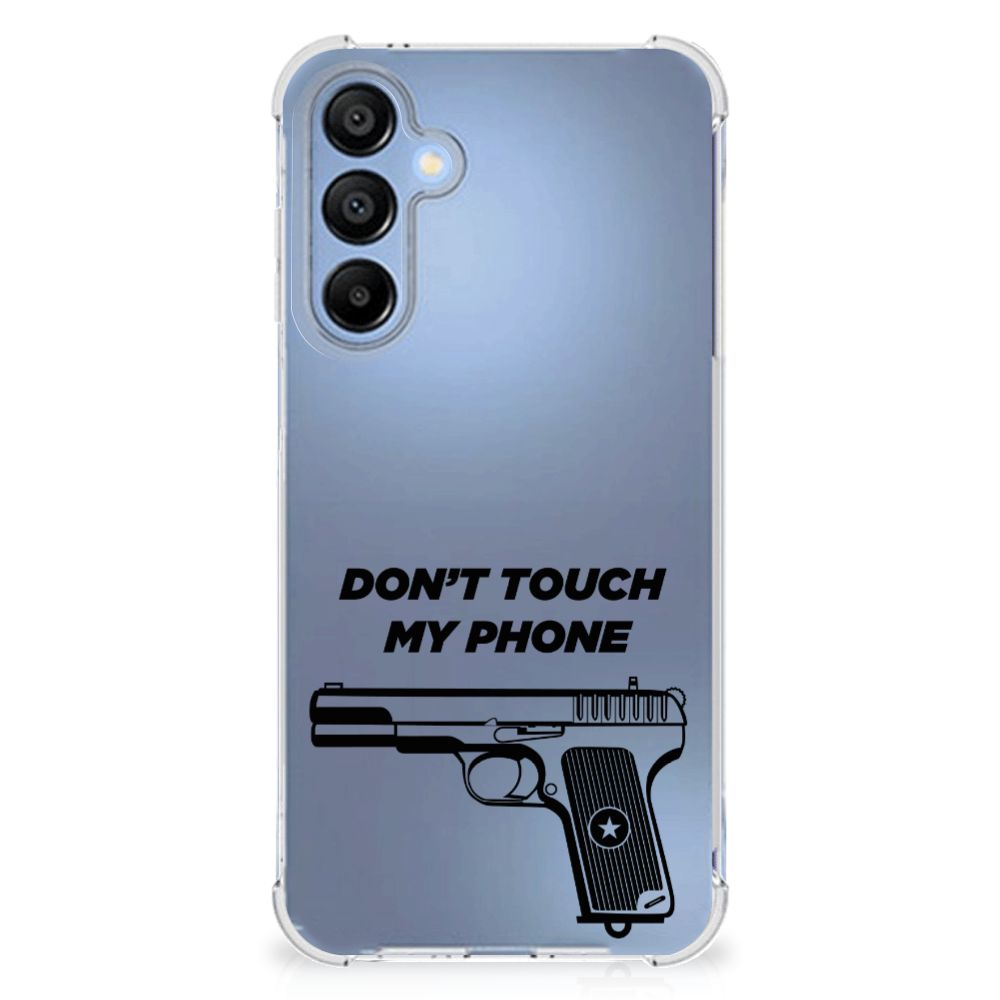 Samsung Galaxy A16 Anti Shock Case Pistol DTMP transparant ontwerp pistool