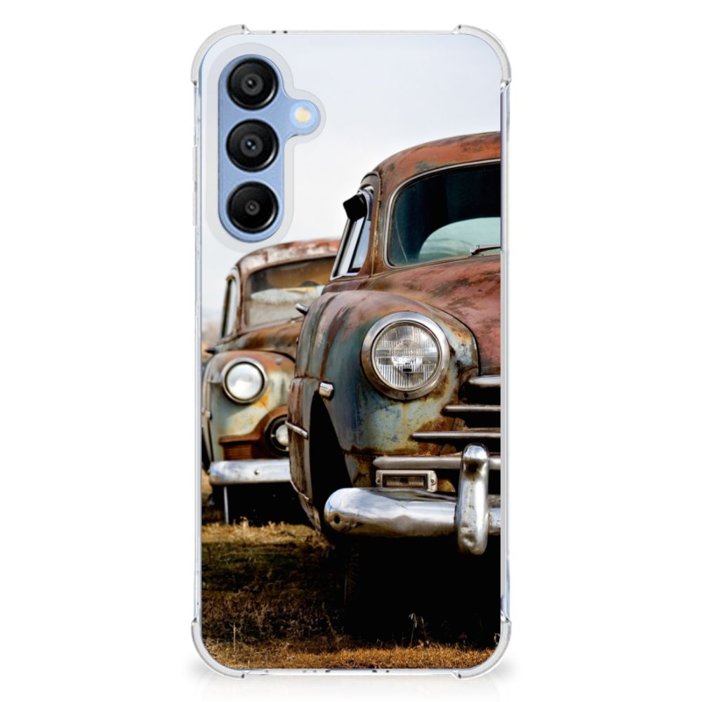 Samsung Galaxy A16 Anti-shock Hoesje met foto Vintage Auto vintage auto achterkant