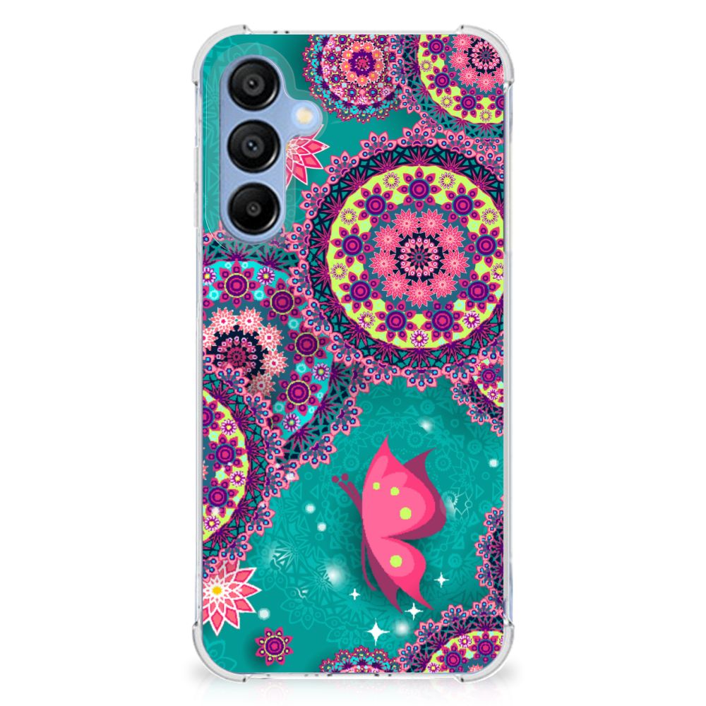 Samsung Galaxy A16 Back Cover Cirkels en Vlinders design achteraanzicht