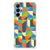 Samsung Galaxy A16 Doorzichtige Silicone Hoesje Funky Retro achterkant patroon kleurrijk geometrisch