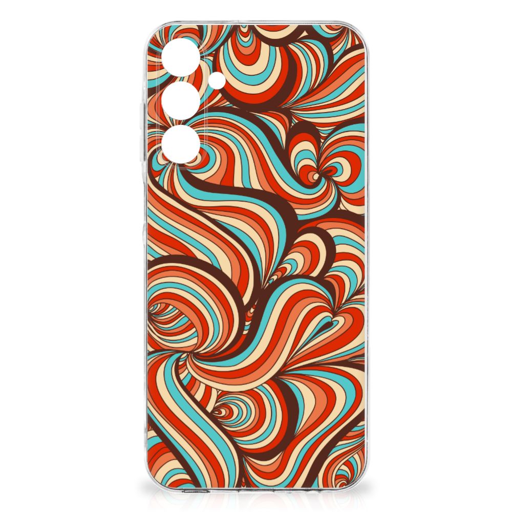 Samsung Galaxy A16 Hoesje maken Retro case retro design kleurrijke swirls