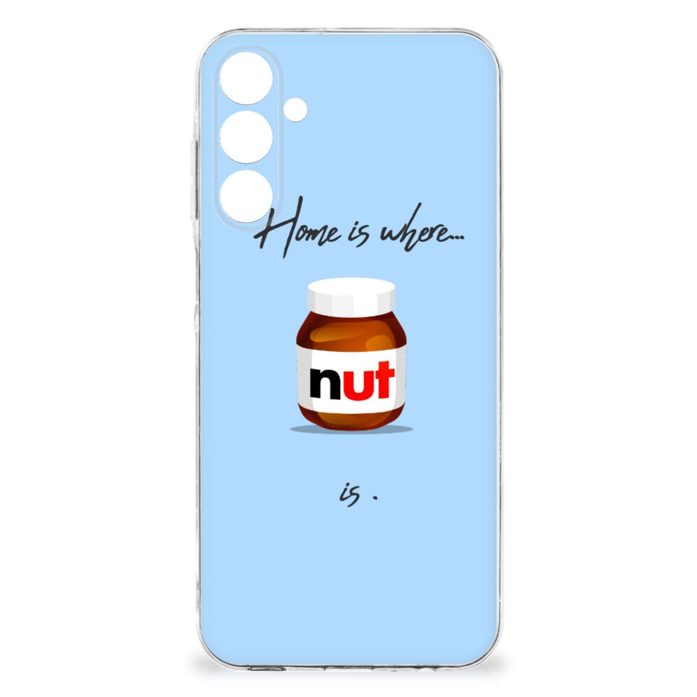 Samsung Galaxy A16 Siliconen Case Nut Home tpu hoesje chocoladepasta blauw