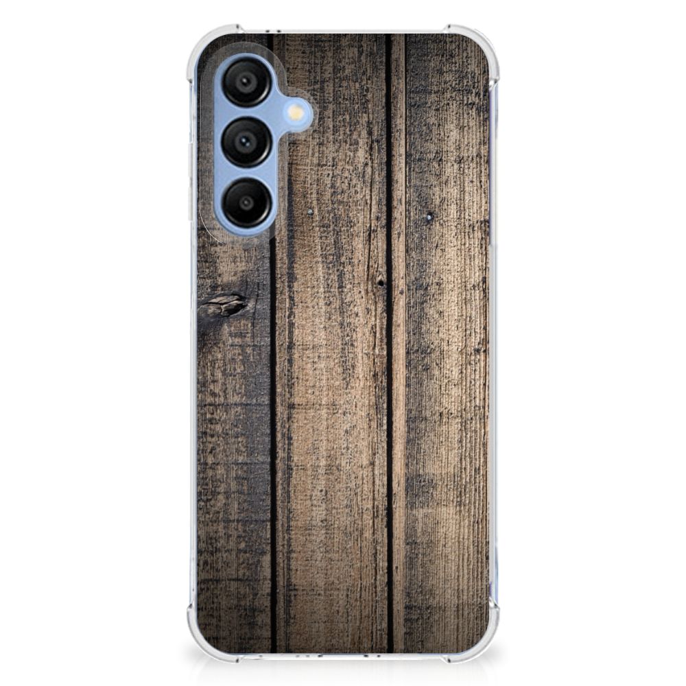 Samsung Galaxy A16 Stevig Telefoonhoesje Steigerhout telefoonhoesje steigerhout achterkant