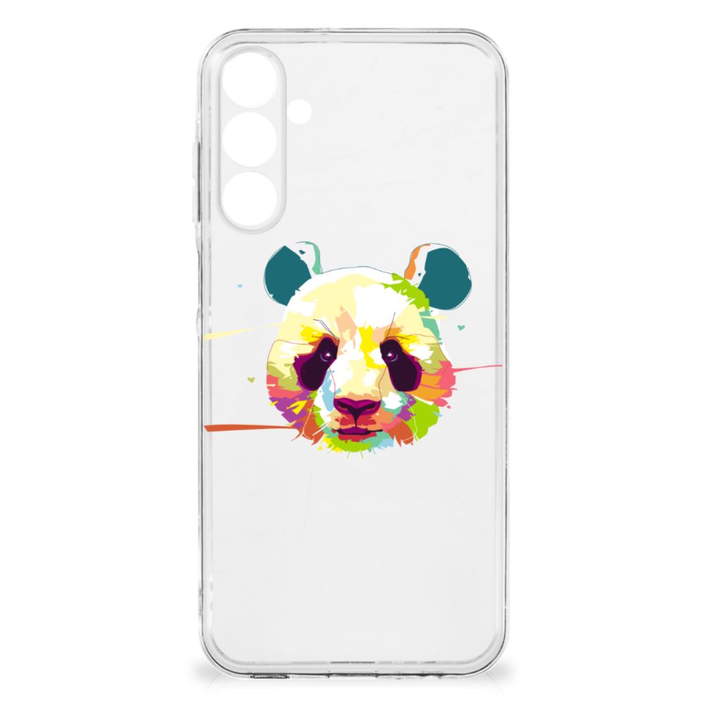 Samsung Galaxy A16 Telefoonhoesje met Naam Panda Color telefoonhoesje panda design voorkant