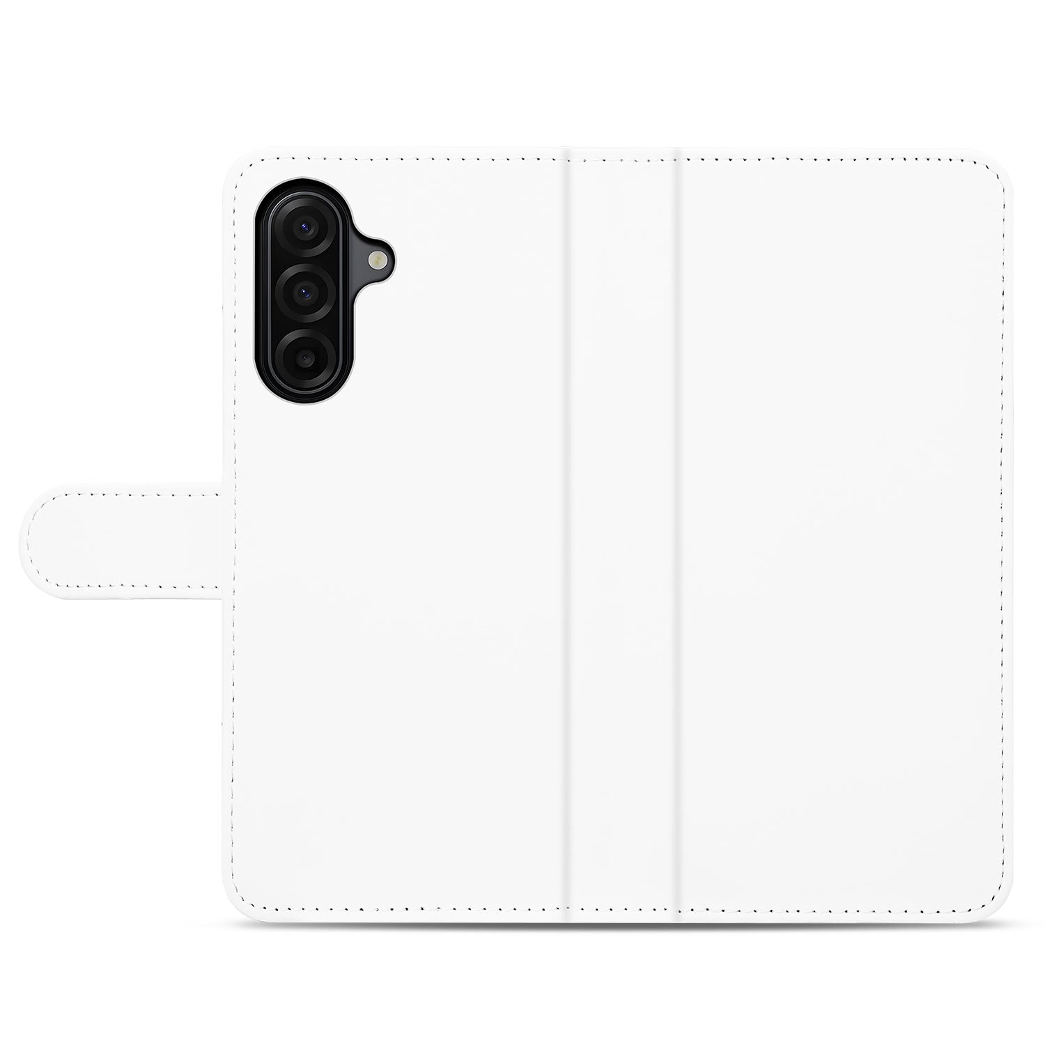 Samsung Galaxy A17 Boekhoes Met Pasjeshouder Kunstleer Wit achterkant