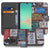 Samsung Galaxy A17 Boekhoesje Kentekenplaten Collage Met 3 Pasjes design kentekenplaten aanzicht