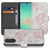 Samsung Galaxy A17 Boekhoesje Lovely Flowers Roze Wit Met Magneet boekhoesje lovely flowers roze wit aanzicht