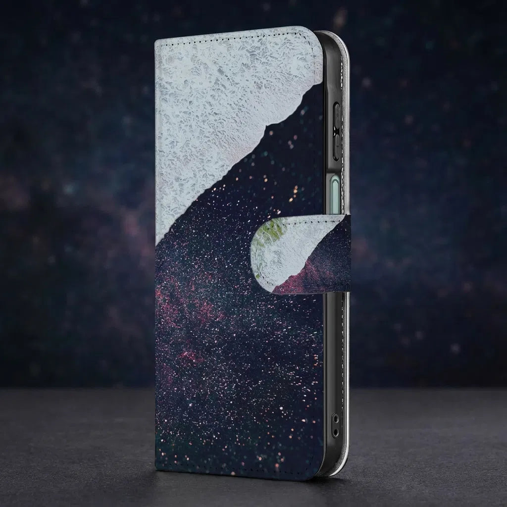 Samsung Galaxy A17 Book Case Sea in Space boekhoesje aanzicht