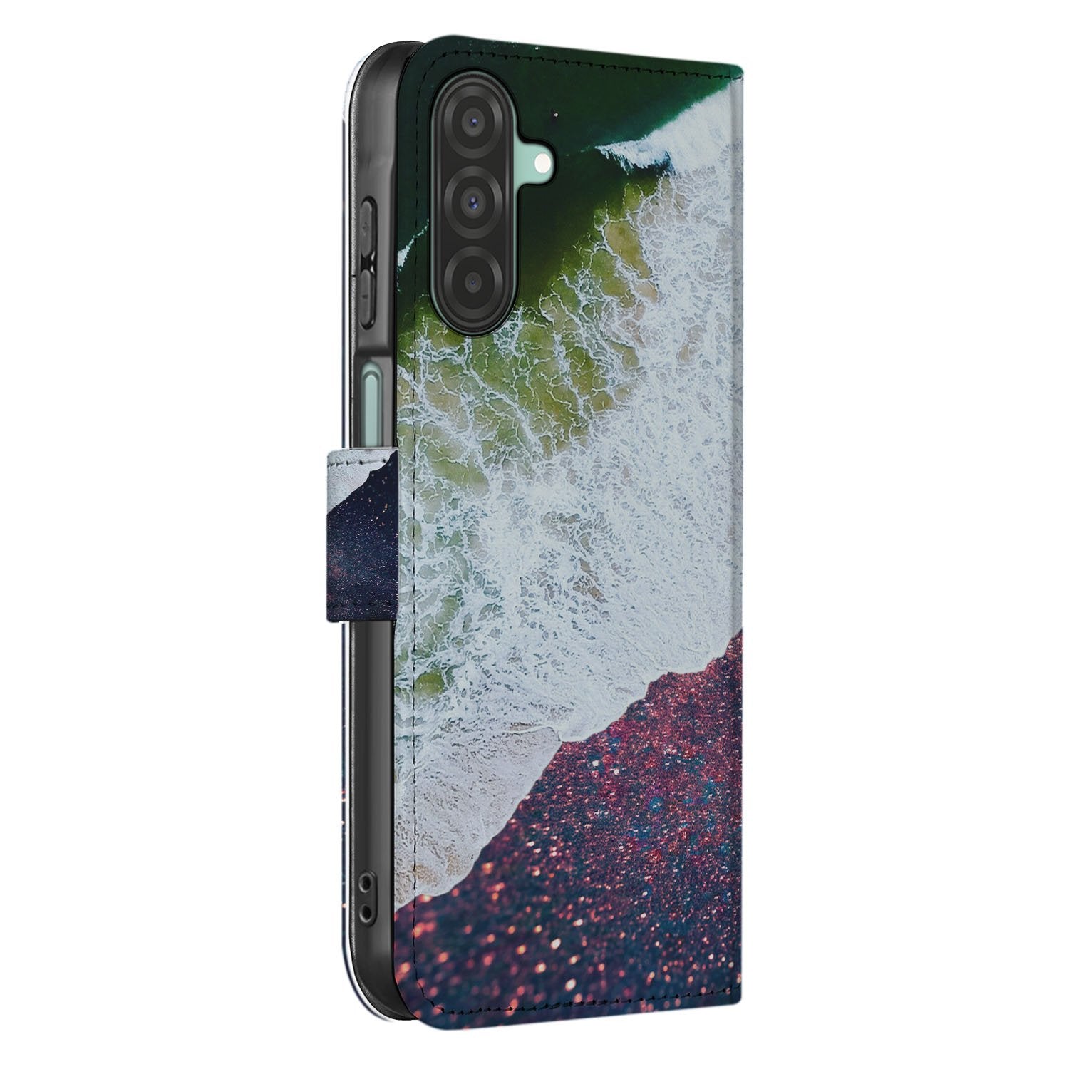 Samsung Galaxy A17 Book Case Sea in Space boekhoesje zeewater ontwerp aanzicht