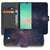 Samsung Galaxy A17 Book Case Stars Paars Blauw Glitter Hoesje Met 3 Pasjes voorkant binnenzijde
