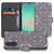 Samsung Galaxy A17 Bookcase Flower Tiles hoesje bloem tegels aanzicht
