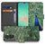 Samsung Galaxy A17 Bookcase Hoesje Met Pauwprint En Pasjes bookcase pauwprint voorkant