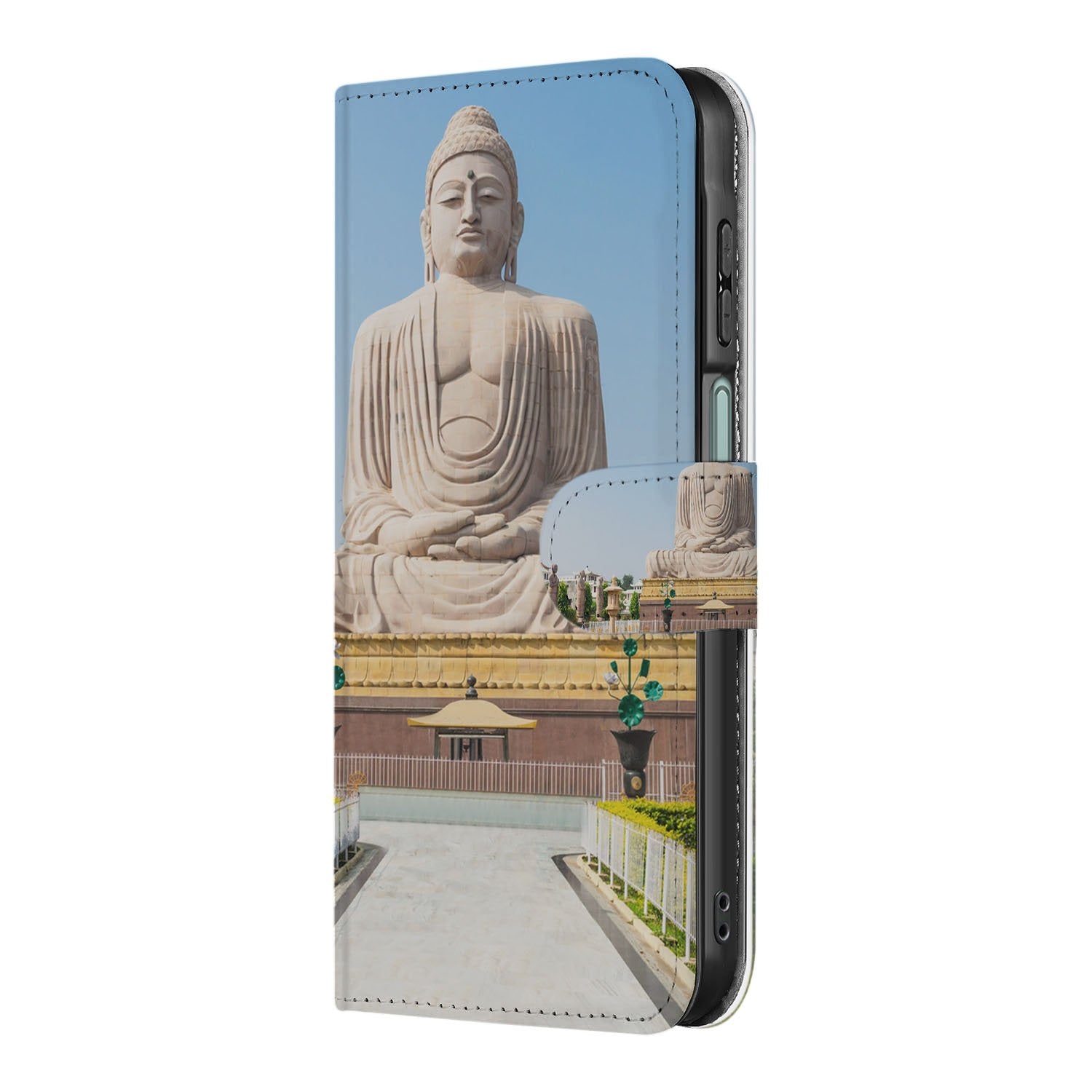 Samsung Galaxy A17 Flip Cover Boeddha boekhoesje Boeddha voorkant