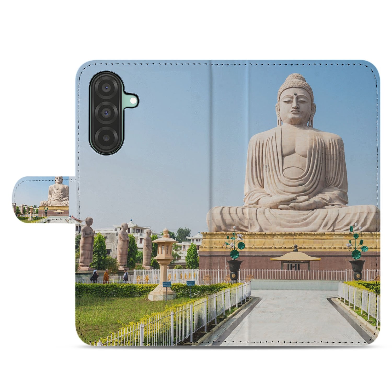 Samsung Galaxy A17 Flip Cover Boeddha Buddha design voorkant