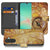 Samsung Galaxy A17 Flip Cover Kompas Met Magnetische Sluiting bookhoesje kompasprint aanzicht