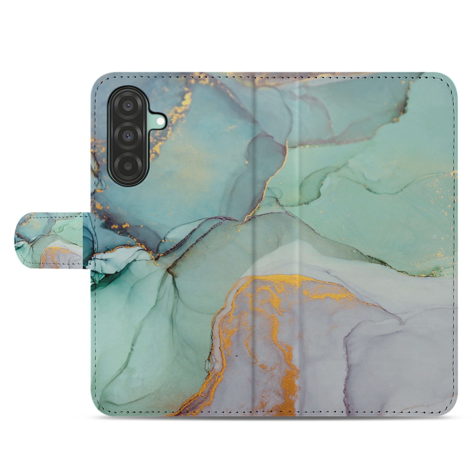 Samsung Galaxy A17 Hoesje Watercolor Mix PU-Leer Met 3 Pasjes Sluitlipje bookhoesje watercolor design voorkant