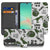 Samsung Galaxy A17 Portemonnee Hoesje Met Pasjes Dino Print PU Leer design dino print voorkant