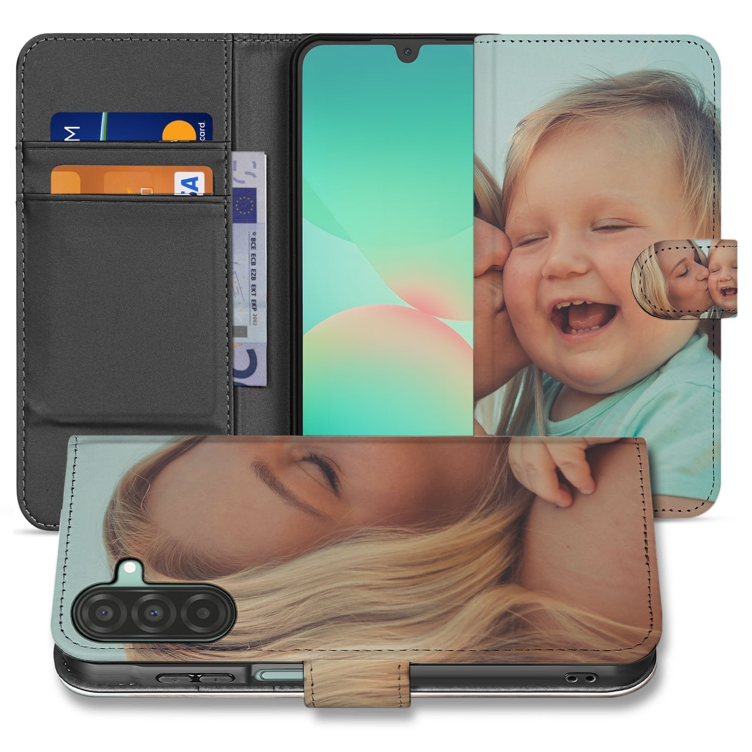 Samsung Galaxy A17 Portemonnee Hoesje ontwerpen met eigen Foto boekhoesje aanzicht