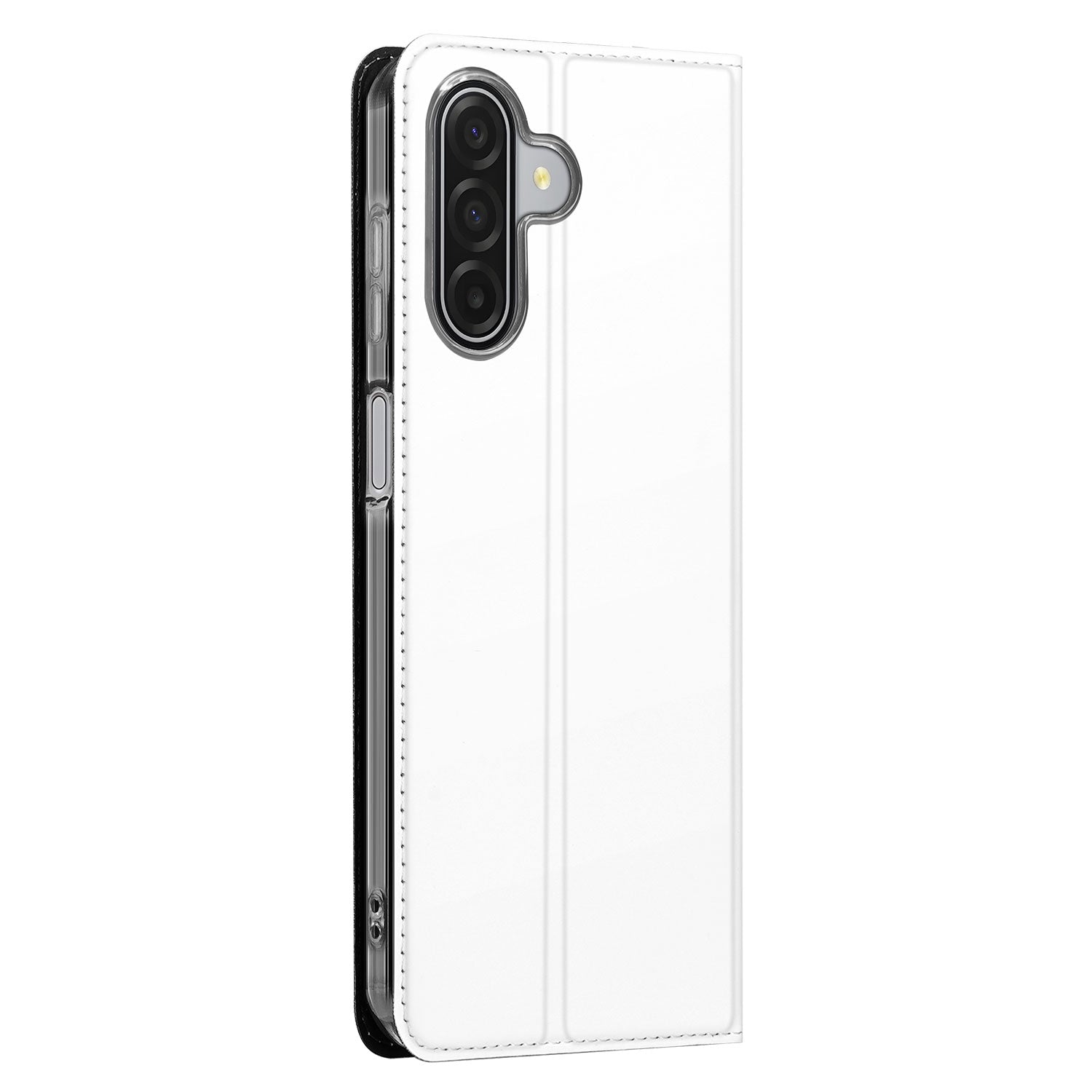 Samsung Galaxy A17 Stand Case Hoesje Wit Magnetische Sluiting design wit aanzicht