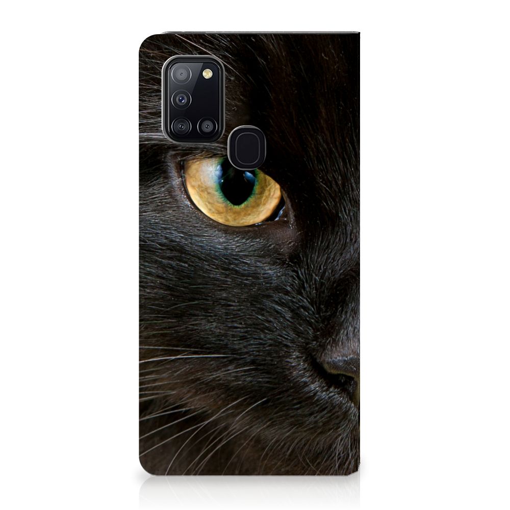 Samsung Galaxy A21s Hoesje maken Zwarte Kat - B2C Telecom