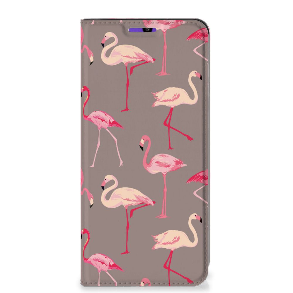 Samsung Galaxy A22 4G | M22 Hoesje maken Flamingo flamingo design voorkant