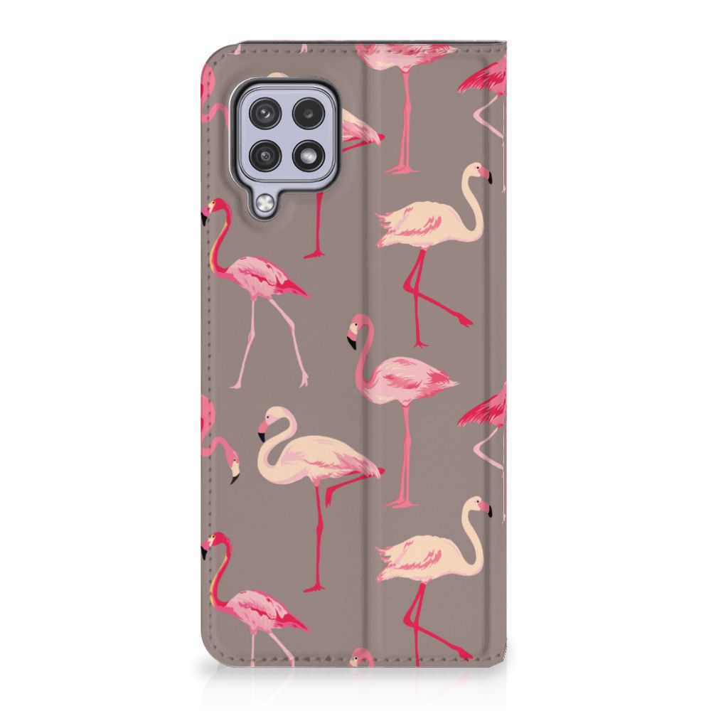 Samsung Galaxy A22 4G | M22 Hoesje maken Flamingo flamingo design voorkant