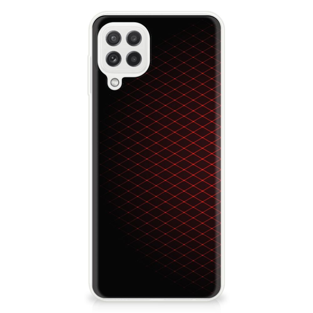 Samsung Galaxy A22 4G | M22 TPU bumper Geruit Rood achterkant design rood zwart