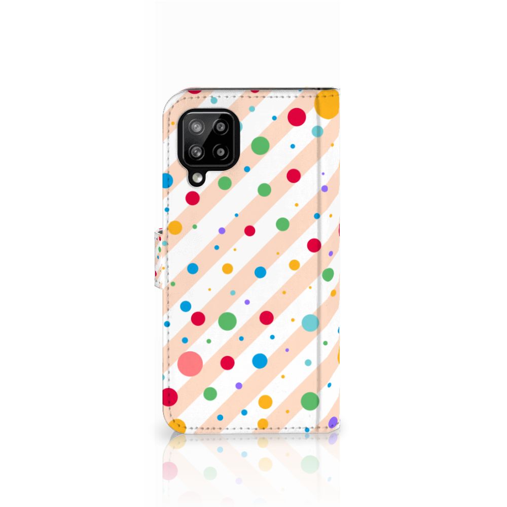 Samsung Galaxy A22 4G | M22 Telefoon Hoesje Dots boekhoesje design Dots aanzicht