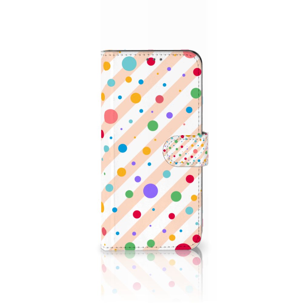 Samsung Galaxy A22 4G | M22 Telefoon Hoesje Dots boekhoesje design Dots vooraanzicht