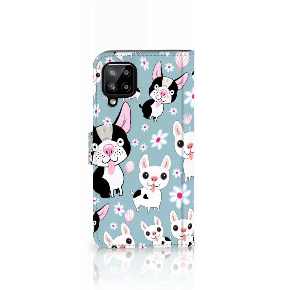 Samsung Galaxy A22 4G M22 Telefoonhoesje met Pasjes Hondjes cartoon design voorkant