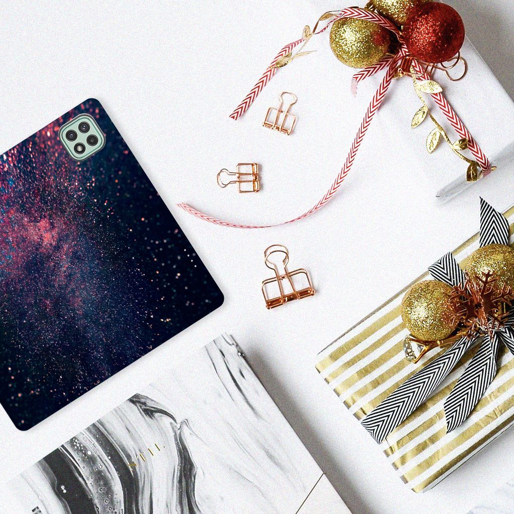 Samsung Galaxy A22 5G Stand Case Stars design sterren binnenkant