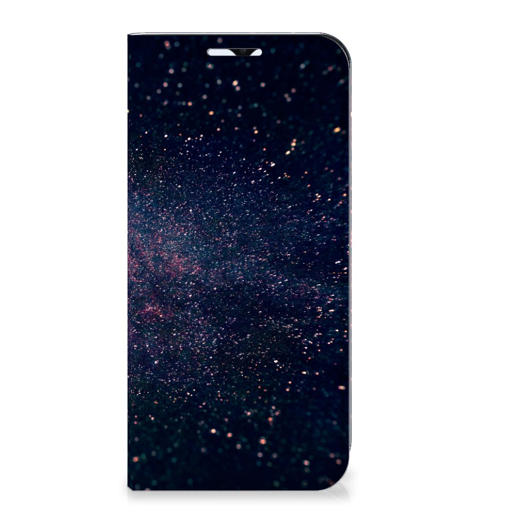 Samsung Galaxy A23 Stand Case Stars hoesje design sterren paarse blauwe glitter