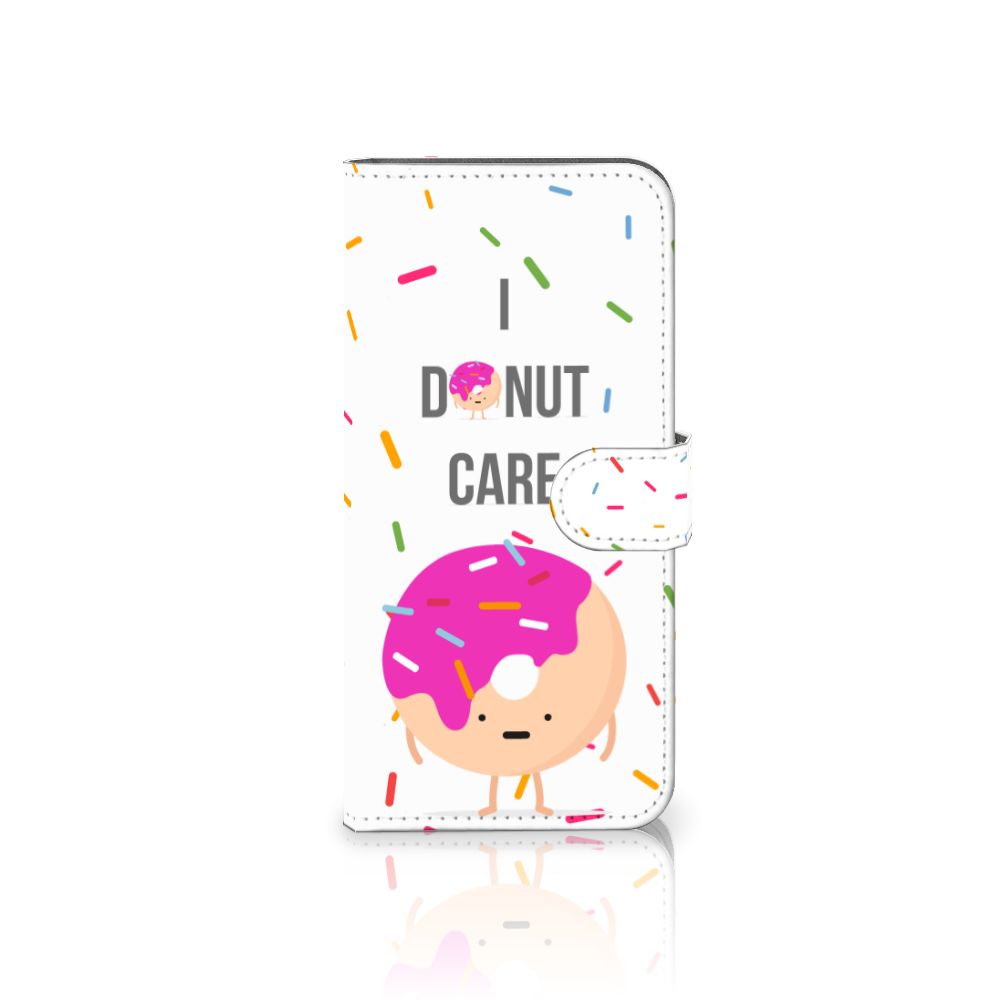 Samsung Galaxy A24 4G Book Cover Donut Roze design donut aanzicht